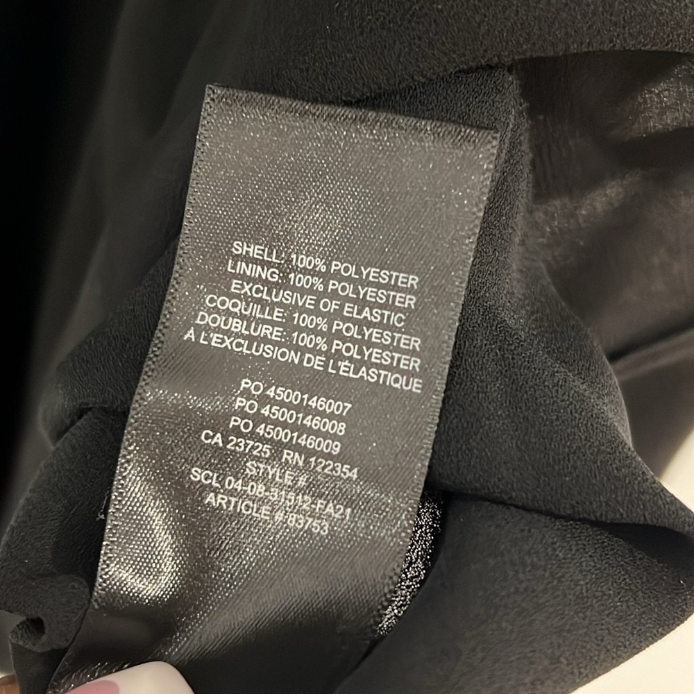 Aritzia Wilfred Alana chiffon babydoll Off the Shoulder little black dress Small - Picture 13 of 15